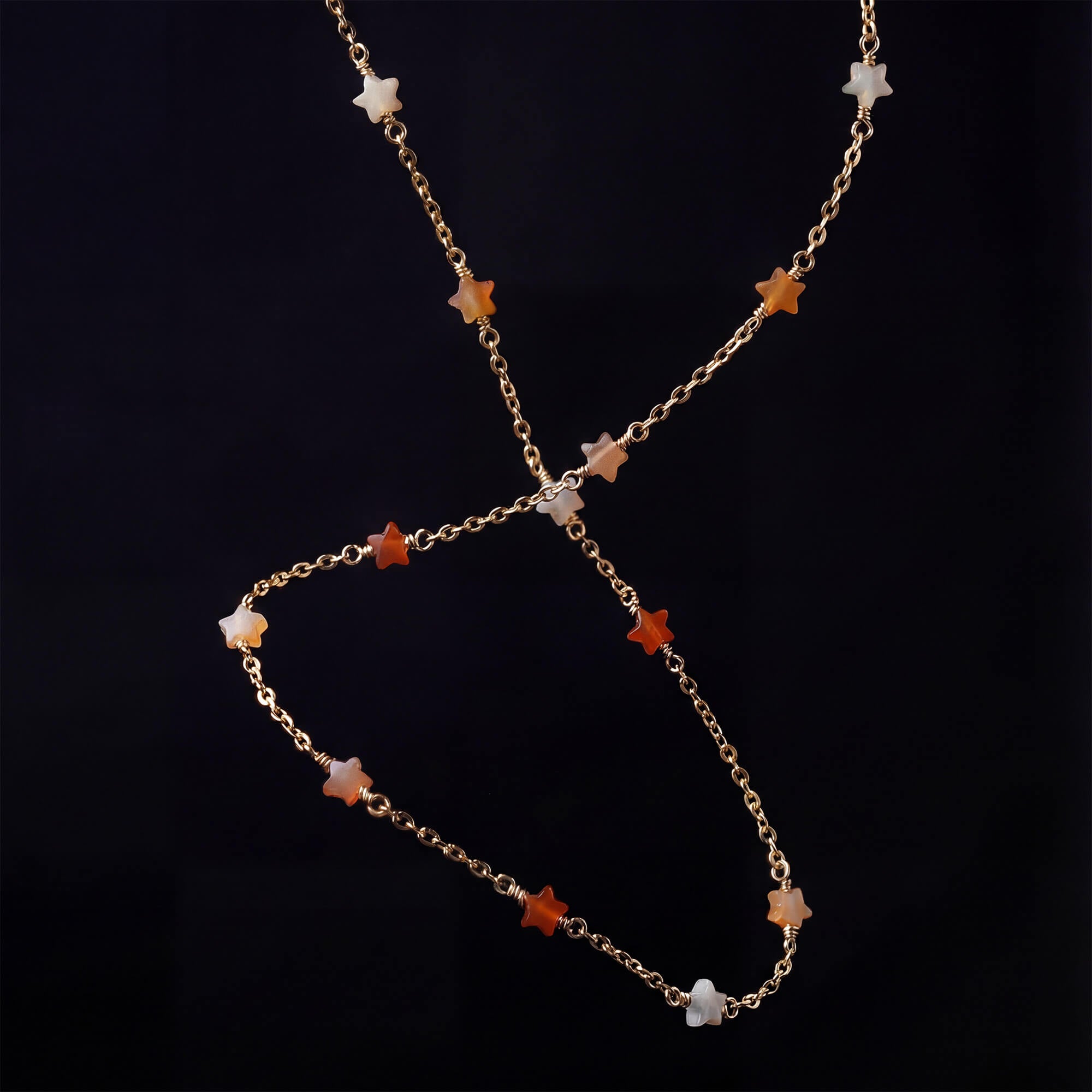 Yellow Jade Star Necklace