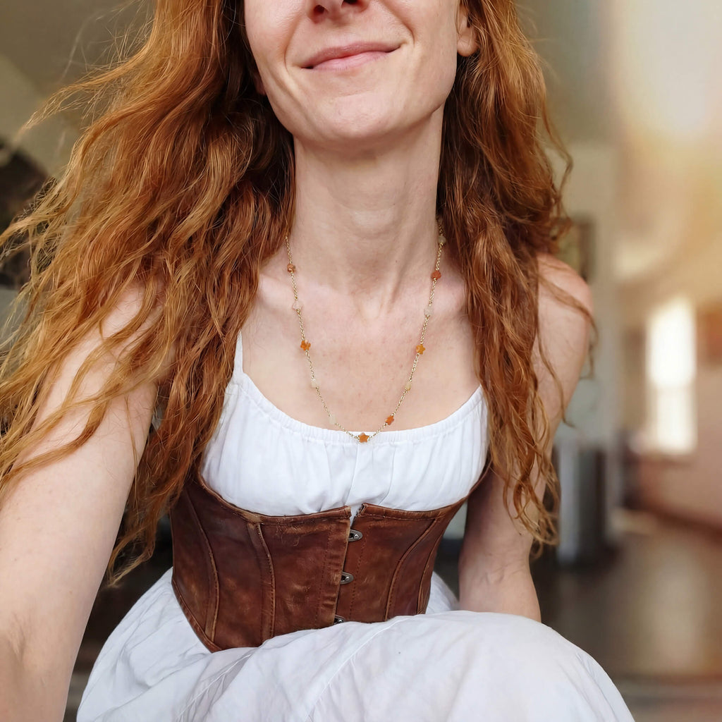 Yellow Jade Star Necklace